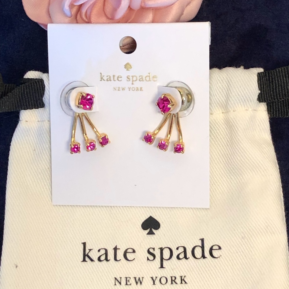 kate spade Pink Sparkler Ear Jackets - Picture 4 of 6